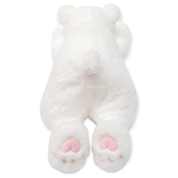 peluche de oso grande acostado blanco 3