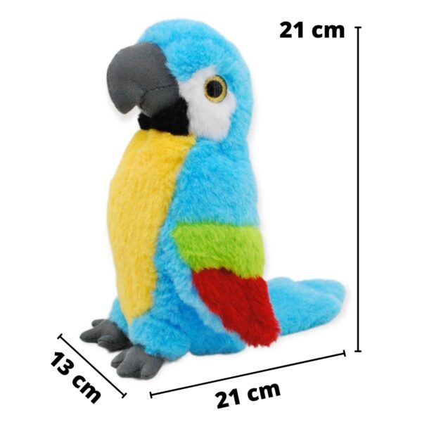 peluche de perico azul 23 cm 2