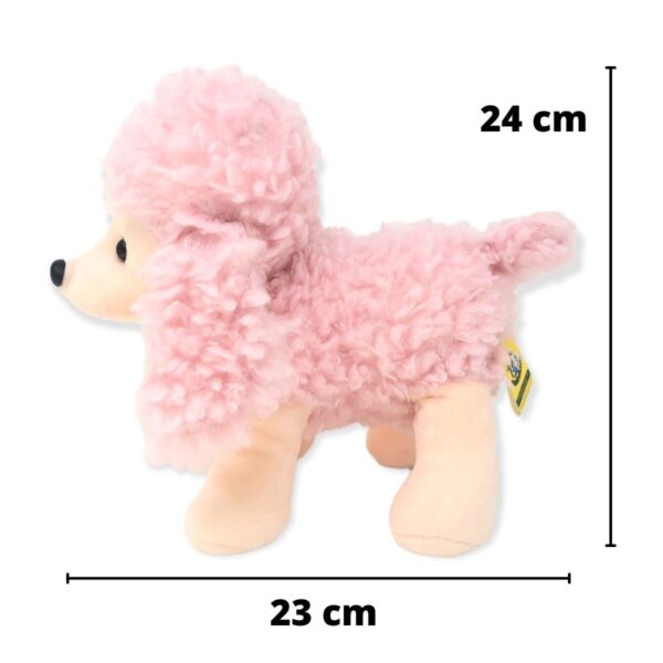 peluche de perro poodle rosa 2