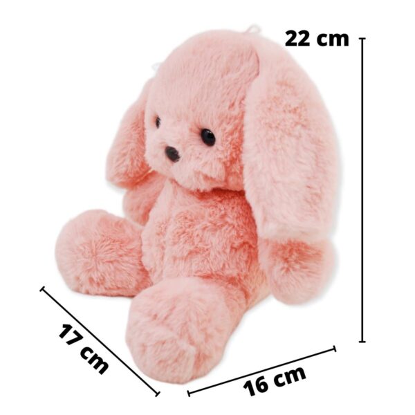 peluche de perro rosa medidas 2