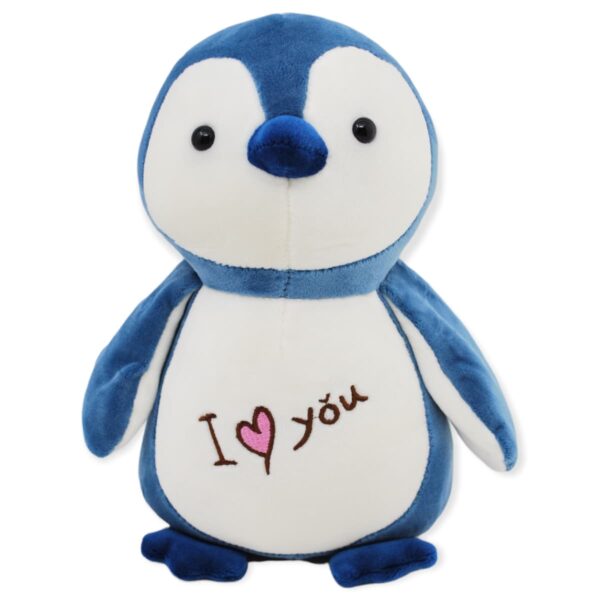 peluche de pinguino azul fuerte