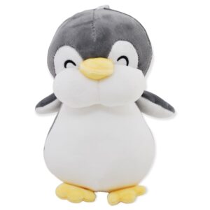 peluche de pinguino gris