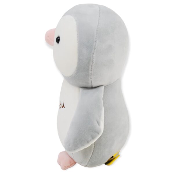 peluche de pinguino gris i love you 3