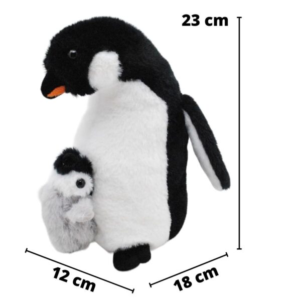 peluche de pinguino negro con bebe 2