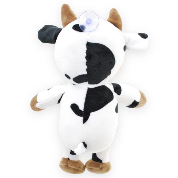 peluche de vaca blanca con café 4