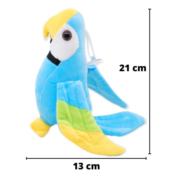 perico de peluche azul 2