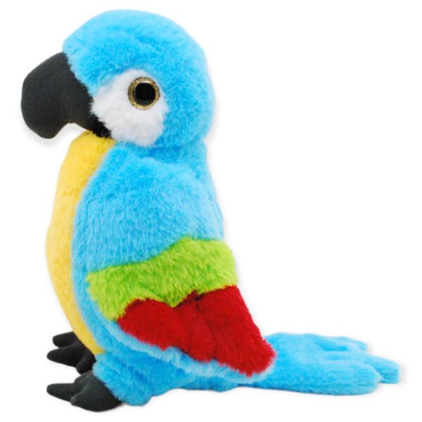 perico de peluche azul con sonido 3