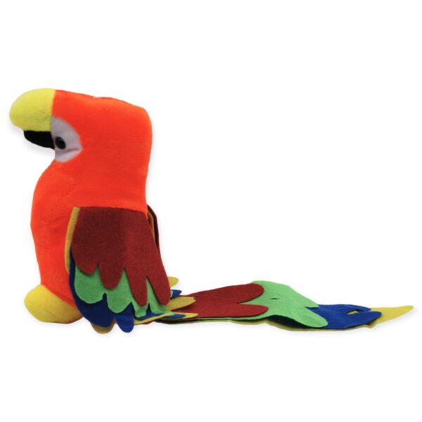 perico de peluche naranja 3