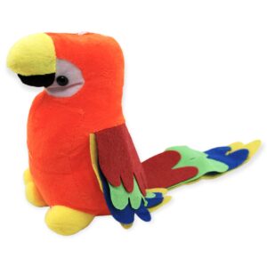 perico de peluche naranja