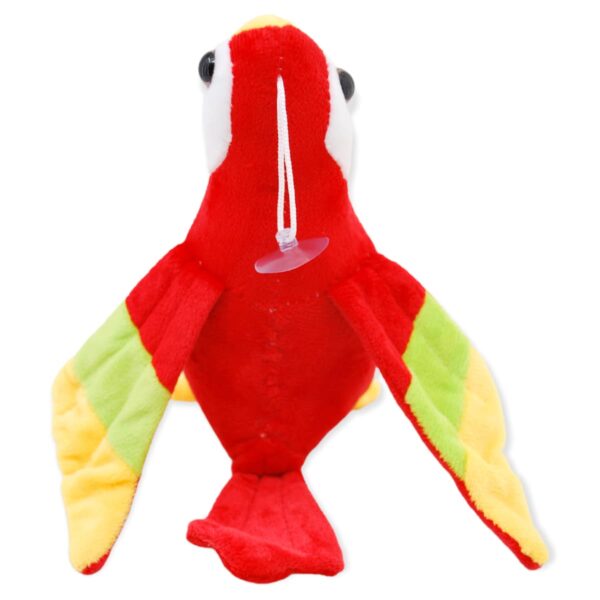 perico de peluche rojo 21 cm 3