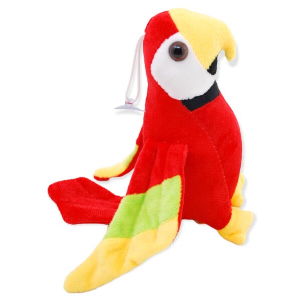 perico de peluche rojo 21 cm 4