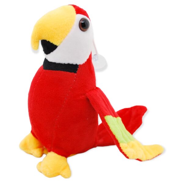 perico de peluche rojo 21 cm