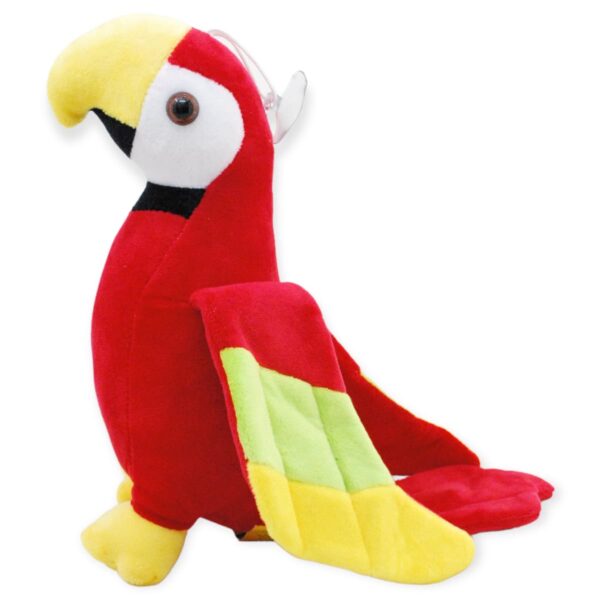 perico de peluche rojo 3