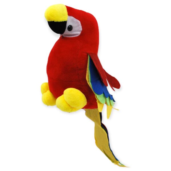 perico de peluche rojo 31 cm 2