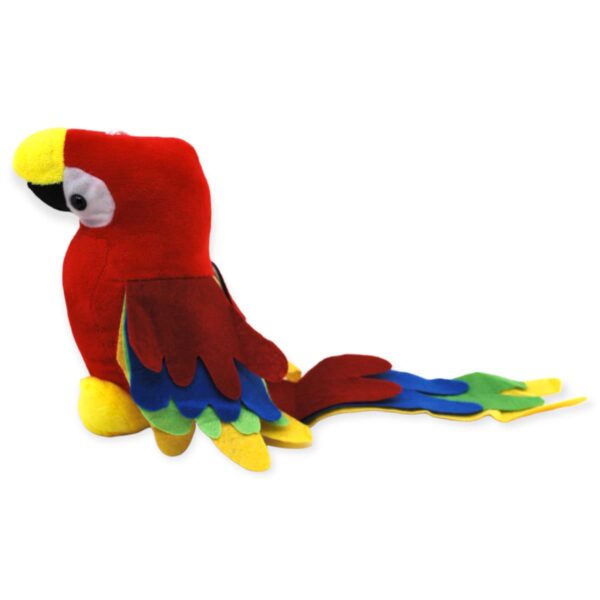 perico de peluche rojo 31 cm 3