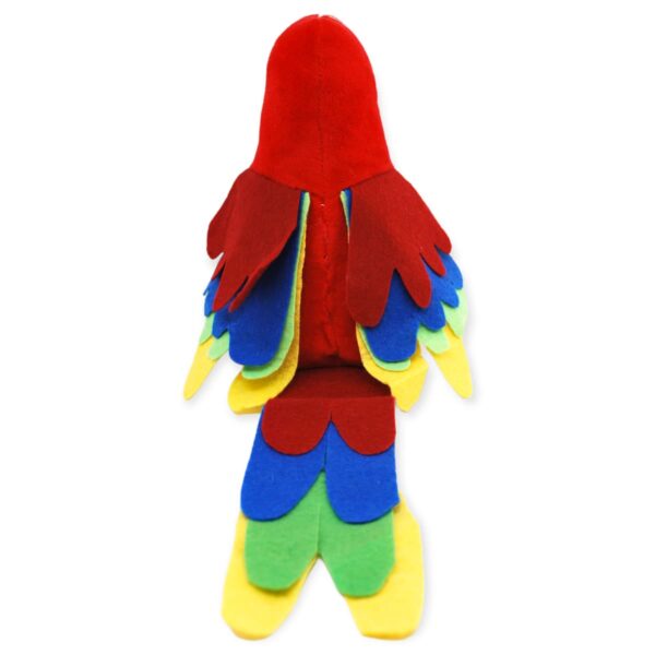 perico de peluche rojo 31 cm 4