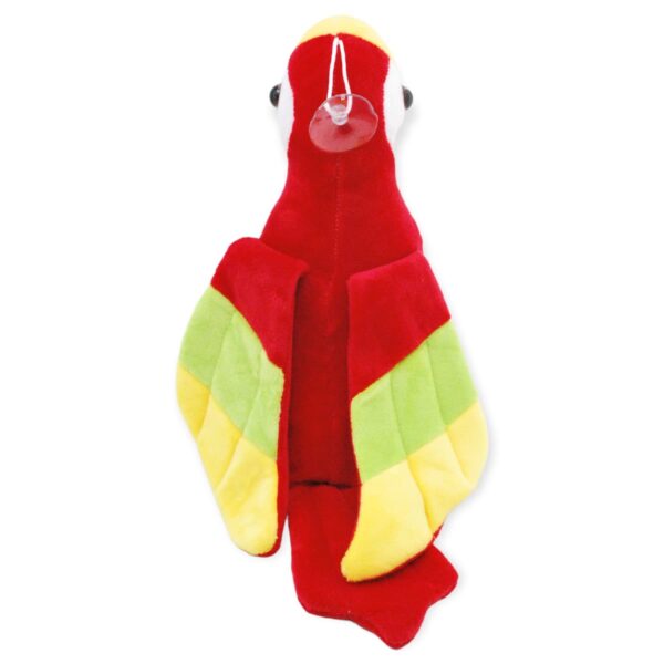 perico de peluche rojo 4