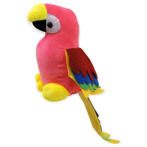 perico de peluche rosa 2