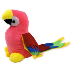 perico de peluche rosa