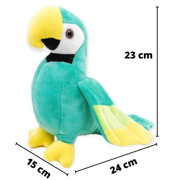 perico de peluche verde 2