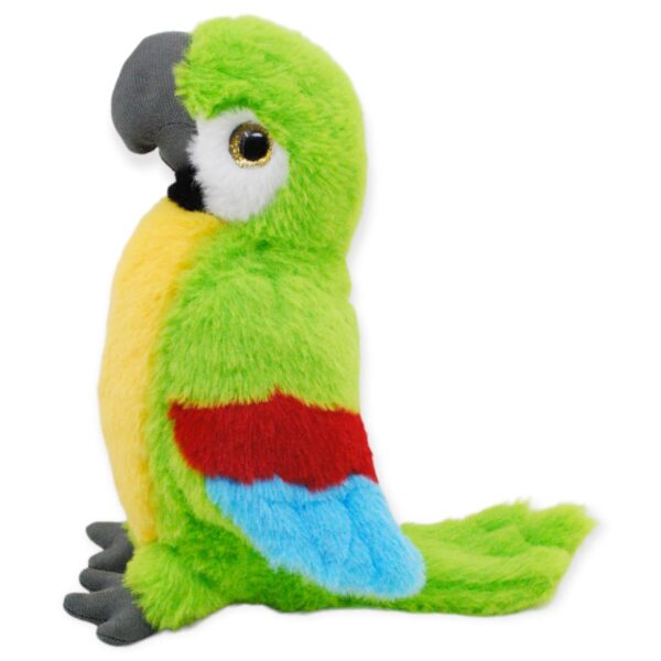 perico de peluche verde 23 cm 3