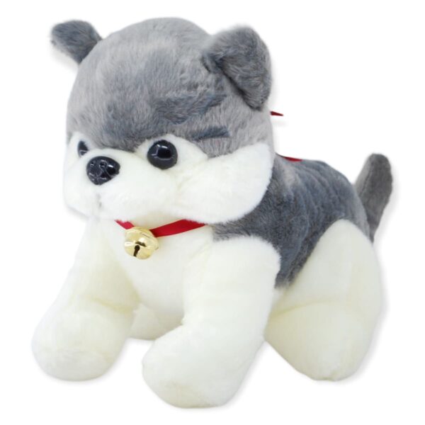 perro de peluche gris husky