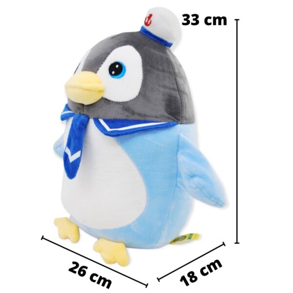 pinguino capitan de peluche azul 2