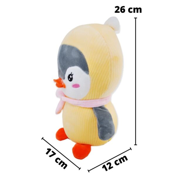 pinguino de peluche amariilo con bufanda 2