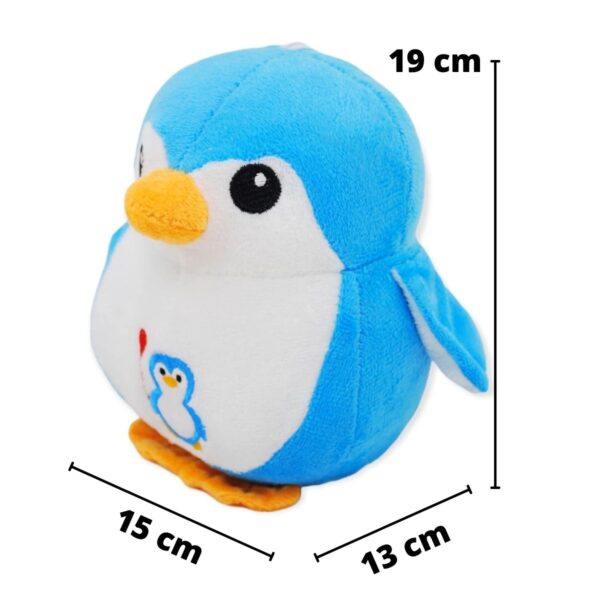 pinguino de peluche azul 19 cm 2