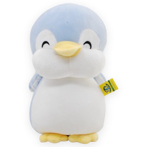 pinguino de peluche azul