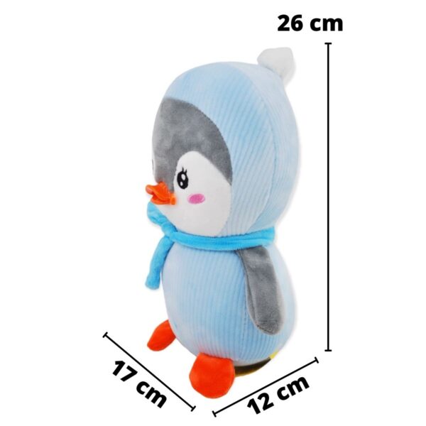 pinguino de peluche azul bufanda azul 2