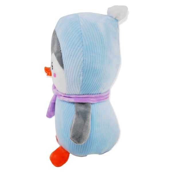 pinguino de peluche azul con budanda 3