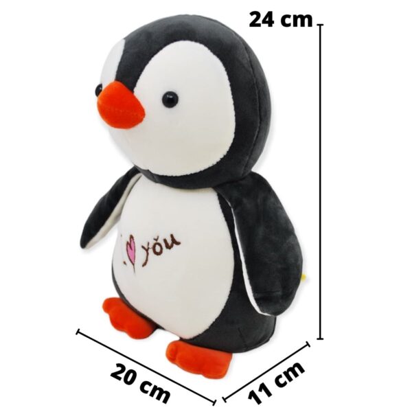 pinguino de peluche azul i love you 2