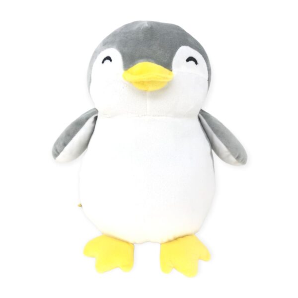 pinguino de peluche color gris