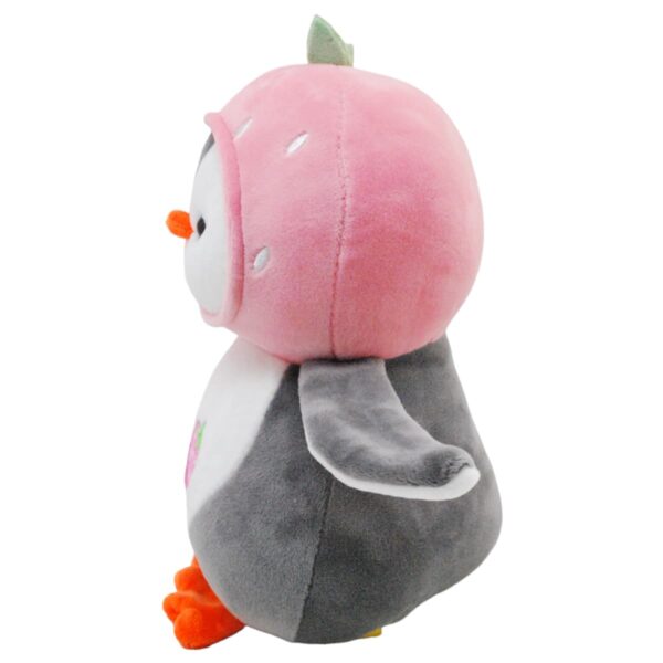 pinguino de peluche gorro rosa 3