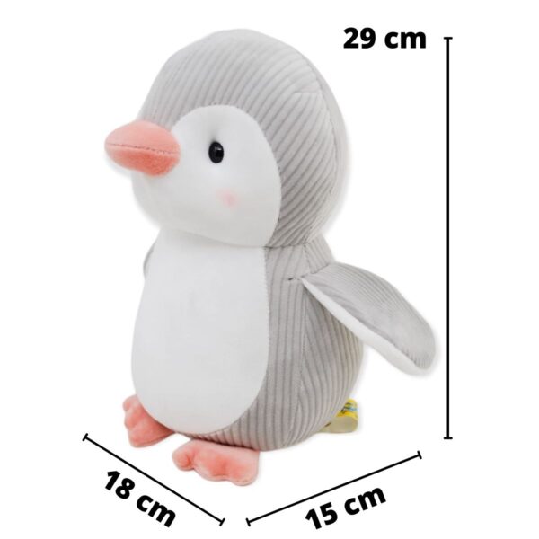 pinguino de peluche gris 29 cm 2