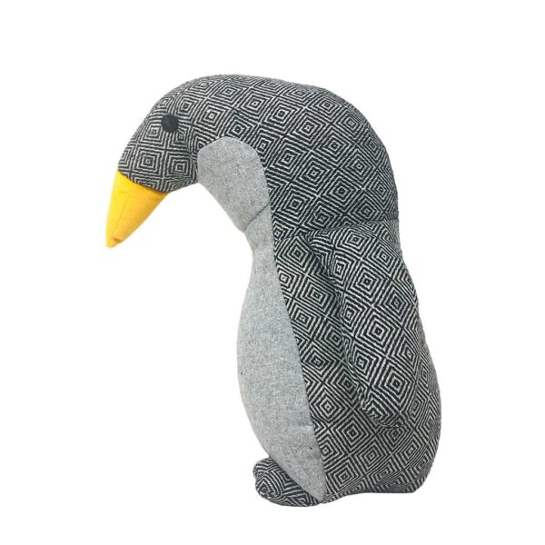 pinguino de peluche gris 29 cm altura 3