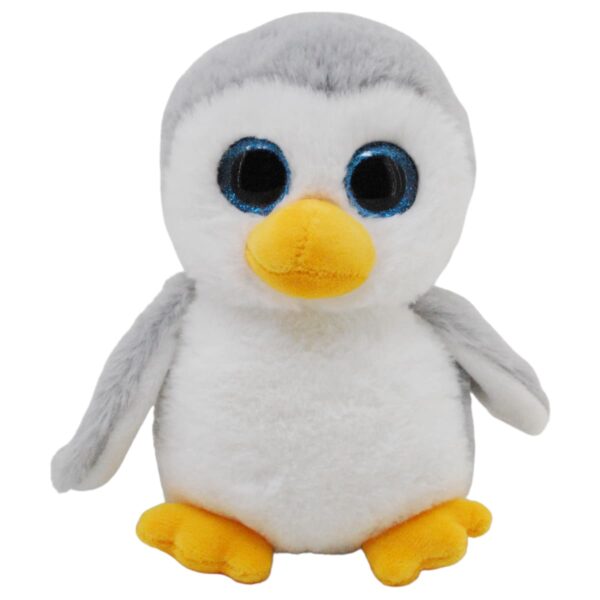 pinguino de peluche gris ojos grandes