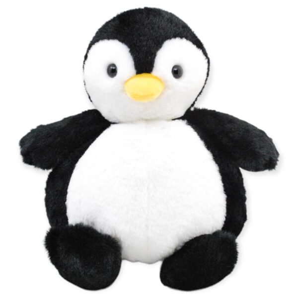 pinguino de peluche negro gordito