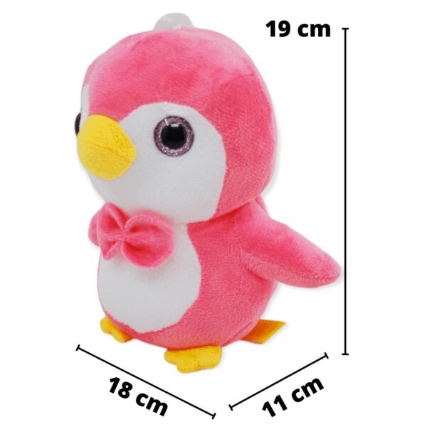 pinguino de peluche rosa 19 cm 2