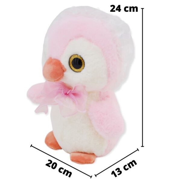 pinguino de peluche rosa 24 cm 2