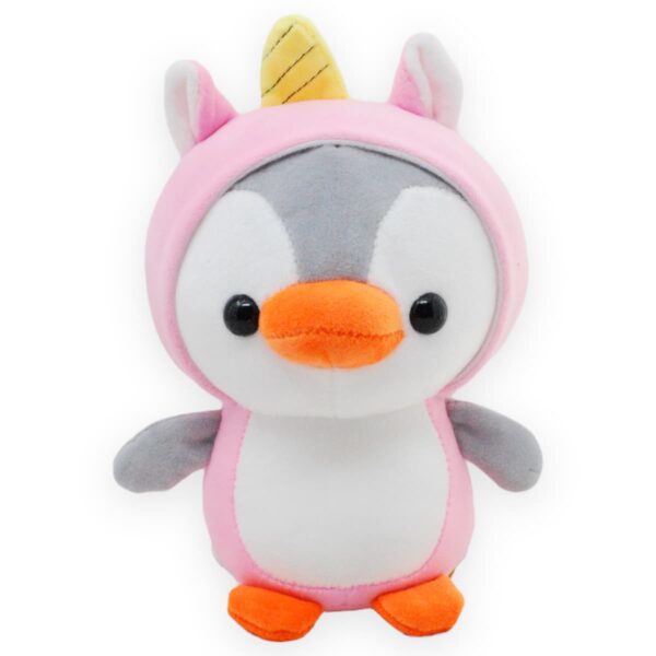 pinguino unicornio peluche rosa