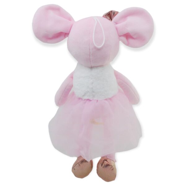 raton de peluche rosa con vestido rosa 4