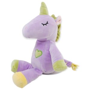 unicornio de peluche morado