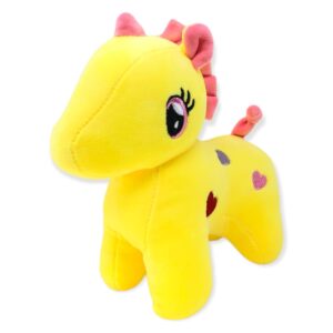 unicornio de peluche amarillo