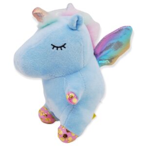 unicornio de peluche bebe azul