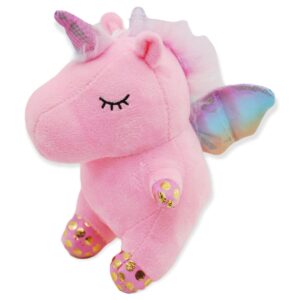 unicornio de peluche bebe rosa
