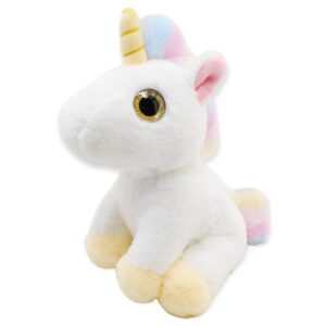 unicornio de peluche blanco