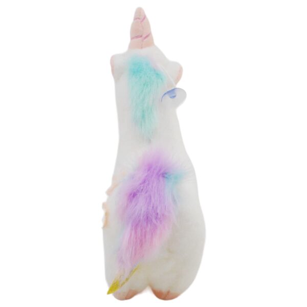 unicornio de peluche blanco con cuerno rosa 4