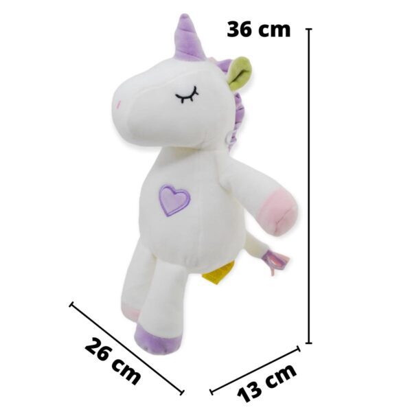 unicornio de peluche blanco con rosa 2